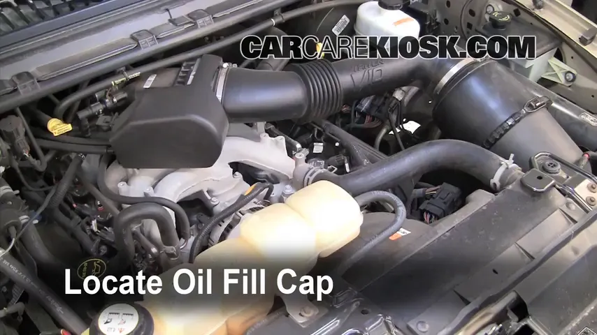 2005 Ford Excursion Limited 6.8L V10 Oil Add Oil